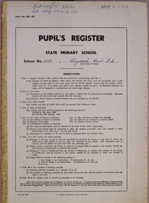 Administrative record, Ringwood East State School No 4180-Pupil Register (Book 11 of 15). Feb 1972 - Feb 1975 . Registration Numbers 3575 to 3932