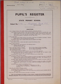 Administrative record, Ringwood East State School No 4180-Pupil Register (Book 12 of 15). Feb 1975 - Sep 1977 . Registration Numbers 3933 to 4224, then 7801 to 7867