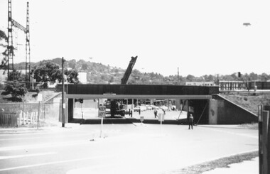 Photograph, Widening of Warrandyte Rd Railway Bridge 1977