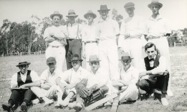 Photograph, Heathmont Cricket Club in the early 1920s