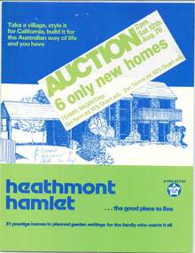 Flyer - Auction Sale, Heathmont Hamlet, Yarang Court and Westmore Drive, Heathmont, Victoria - 1978