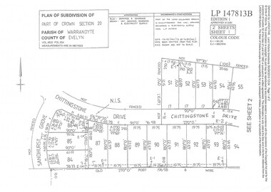 Document - Subdivision Plan, Part of Crown Section 20 Parish of Warrandyte, County of Evelyn Vol 9622 Fol 554 - LP147813B