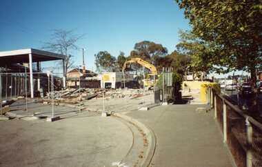 Photograph, Ringwood Railway Precinct circa 2009, demolishing taxi and bus terminus