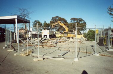 Photograph, Ringwood Railway Precinct circa 2009, demolishing taxi and bus terminus