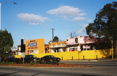 Photograph, Ringwood Railway Precinct circa 2009, shops on east side on station entrance just before demolition