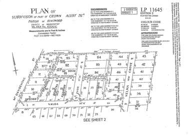 Document - Subdivision Plan, LP11645 Part of Crown Allotment 26A, Parish of Ringwood, County of Mornington Vol 5164 Fol 1032616  - 1926