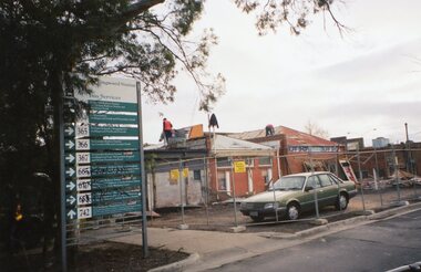 Photograph, Ringwood Railway Precinct circa 2009, demolition of east part of heritage station building
