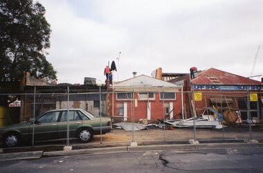 Photograph, Ringwood Railway Precinct circa 2009, demolition of east part of heritage station building