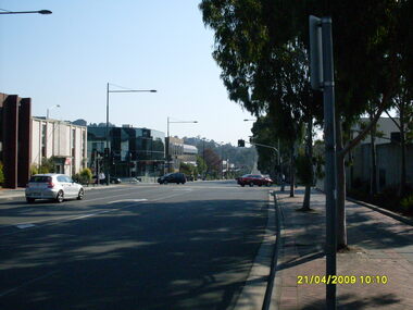 Photograph, Ringwood Street looking north, Ringwood on 21 April 2009.  Bond Street on left and Eastland on right