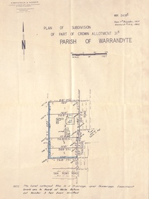 Document - Plan of Subdivision, Part of Crown Allotment 31B, Parish of Warrandyte - 1965