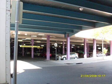 Photograph, Carpark under Eastland looking east from Ringwood Street. Ringwood on 21 April 2009