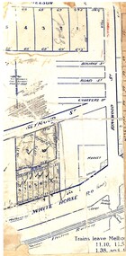 Map, Partially trimmed copy of a retail and residential auction advertisement, Ringwood, Vic. - 1926