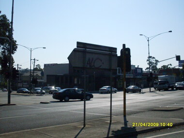 Photograph, Looking north-east along Maroondah Highway, on 21 April 2009, at the corner of Warrandyte Road