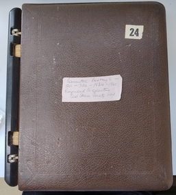Administrative record - Minute Book, Ringwood Cool Stores Co-operative Society Ltd - Minutes Book 1934 to 1960 in Kalamazoo Binder