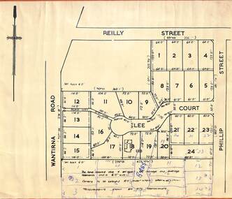 Map, Subdivision Plan Amendment - Bass Court, Heathmont, Victoria - Circa 1964
