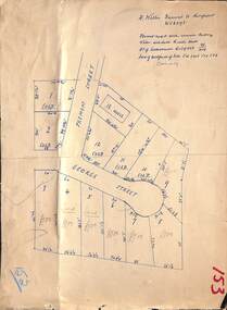 Map, Subdivision Plan - House and 13 residential allotments fronting Fremont Street Ringwood, Vic., and George Street (later Tudor Court), Heathmont, Vic. - Undated, circa 1922