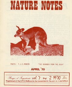 Magazine, Nature Notes magazines 1970 (Vol 7) Issues 2 to 10