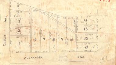 Map - Subdivision Plan, Residential allotments - Dublin Road and Alexandra Road, Ringwood East, Victoria - (Undated)