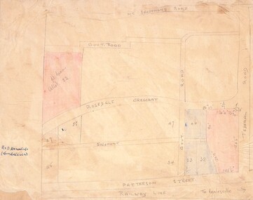 Drawing - Hand-drawn map, Part of Crown Allotment 22, Ringwood East, Victoria (Undated)