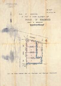 Map - Plan of Subdivision, Part of Crown Allotment 40B, Parish of Ringwood, County of Mornington - 1965