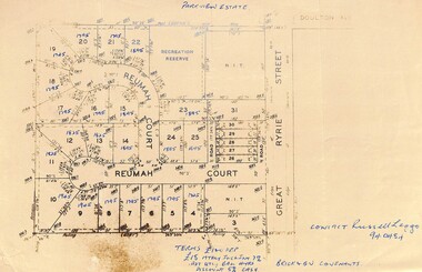 Map, Parkview Estate Subdivision, Heathmont, Victoria - 1965