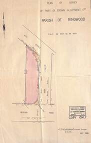 Document - Plan of Survey, Part of Crown Allotment 17D, Parish of Ringwood - 1961