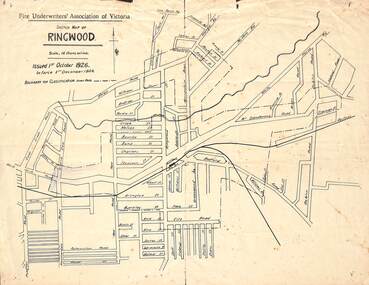 Document, Sketch Map of Ringwood, Victoria - 1926