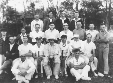 Photograph, Combined Fire Brigade cricket team, c1930's