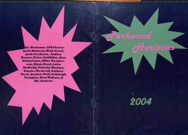 Magazine, Parkwood Secondary College School Magazine (2004)