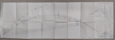 Plan, Victorian Railways letter to Ringwood Council re drainage with Attached Ringwood Railway Station and line plan 1938