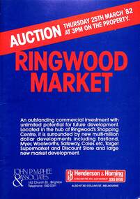 Flyer, Auction - Ringwood Market - 25th March 1982