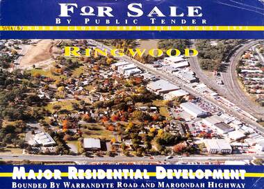 Flyer, Residential Development Sale by Public Tender, Ringwood, Victoria - 1993
