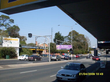 Photograph, Looking south-west at Maroondah Highway and Warrandyte Road intersection, on 21 April 2009