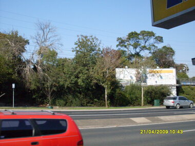 Photograph, Looking south-west near Maroondah Highway and Warrandyte Road intersection, on 21 April 2009