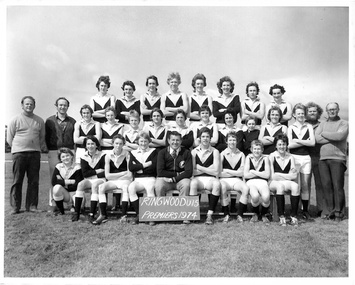Photograph, Ringwood Football Club Under 15 Premiers 1974 Team Photo