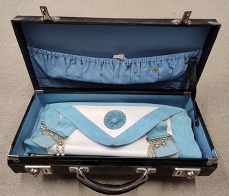 Ceremonial object, Masonic Apron Case owned by W. H. King  (Ringwood Masonic Lodge No 382)
