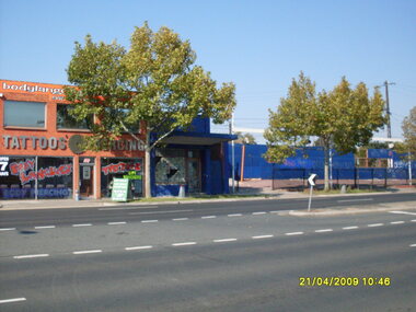 Photograph, Looking south at 144 and 142 Maroondah Highway showing tattoo parlor on 21 April 2009