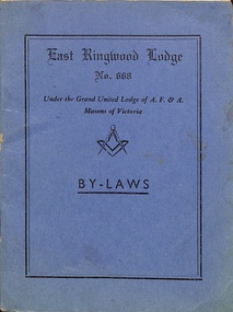 Legal record, East Ringwood Masonic Lodge No 668 - By-Laws7th July 1950