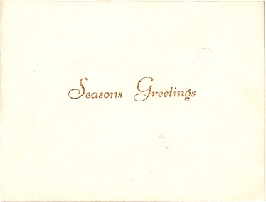 Programme, East Ringwood Masonic Lodge No 668 - Seasons Greeting Card from Arthur J.B. Aird, W.M. and Wor. Bro. Alex Kofoed 1952-3