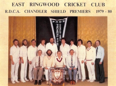 Photograph, East Ringwood Cricket Club team photo RDCA Chandler Shield Premiers 1979-80