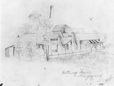 Photograph, Copy of sketch of Antimony Mine, Ringwood. 1896