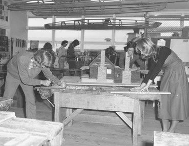 Photograph, Ringwood High School- Schools model. Miners cottage  c1974/5