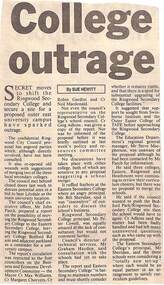 Newspaper, College Outrage