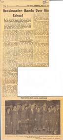 Newspaper, Headmaster hands over his school - The Mail, Thursday, May 22, 1958, Page 4
