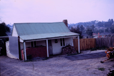 Photograph, 367 Maroondah Highway, Ringwood, removal of former Miner's Hut circa 1966