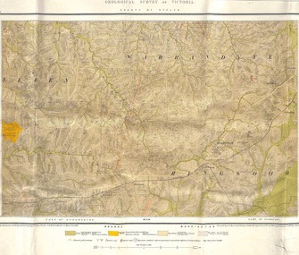 Map, Geological Survey of Victoria - County of Evelyn, Published June 1893
