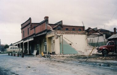 Photograph, Demolition of buildings along Adelaide Street, Ringwood circa early 1960s
