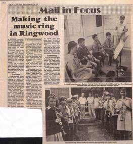 Newspaper, A newly renovated Californian bungalow in Bedford Rd., Ringwood could be accommodating future stars of stage and screen.  Ringwood Secondary College music students are using the former school caretaker's cottage as rehearsal rooms. By journalist Darma Yeomans