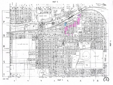 Document - A3 Photocopy, Department of Lands and Survey Map of Central and Southern Ringwood  - June, 1983