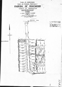 Document - Map, Plan of Subdivision, Part of Crown Portion 11, Parish of Ringwood, County of Mornington - 1930
